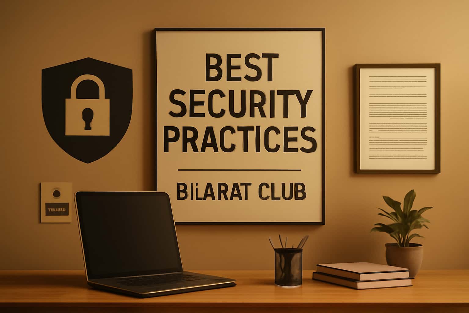 An informative graphic depicting security practices related to Bharat Club.