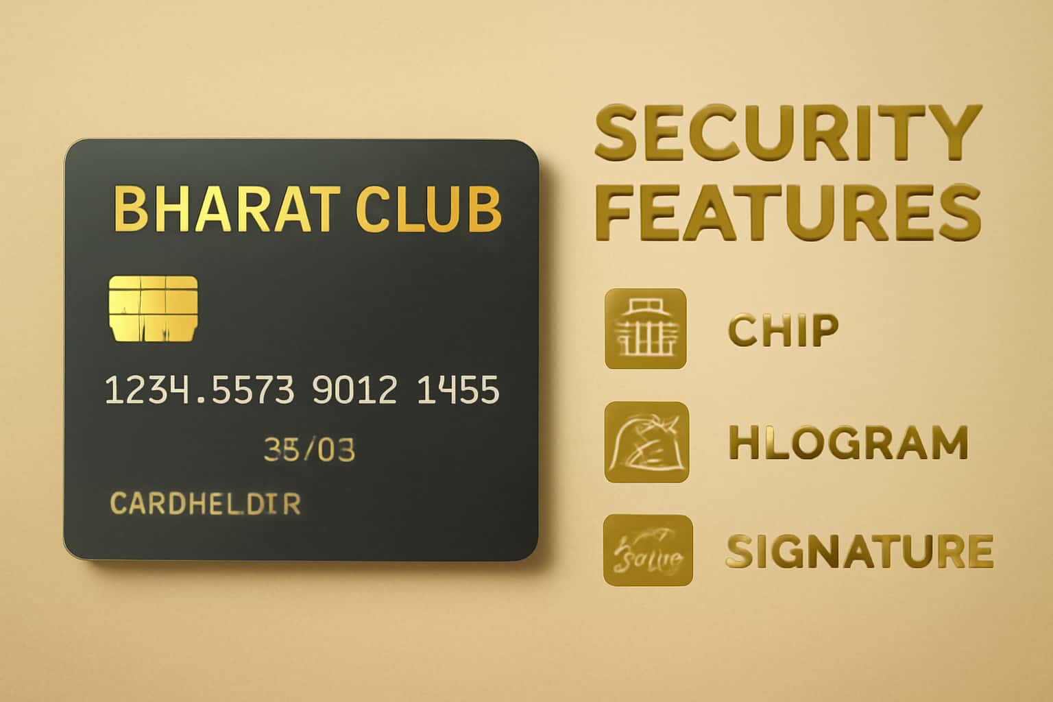An informative graphical representation of Bharat Club Security Features.