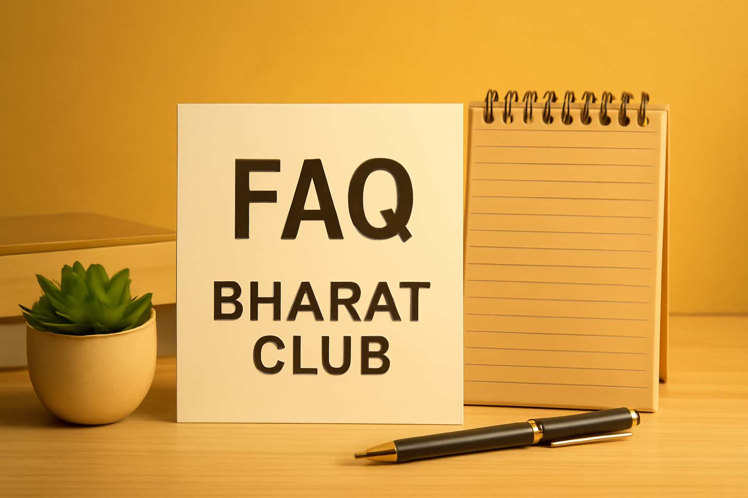 An informative scene showcasing Bharat Club Access FAQs.