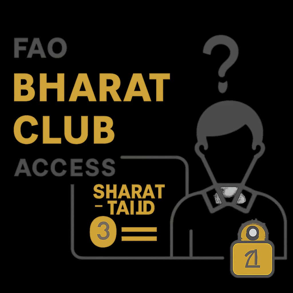 Illustration explaining Bharat Club Access FAQs.