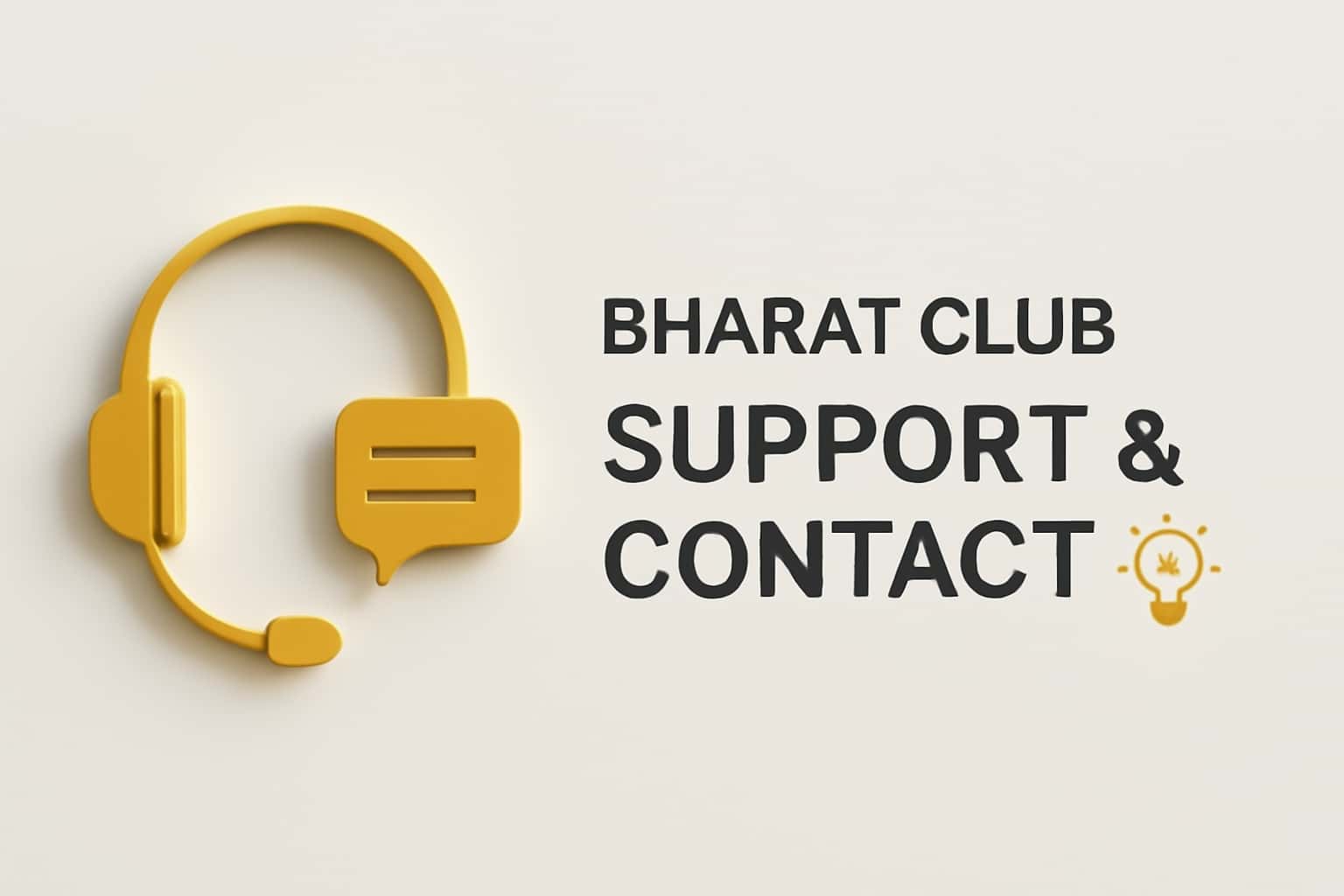 Bharat Club Support & Contact Interface