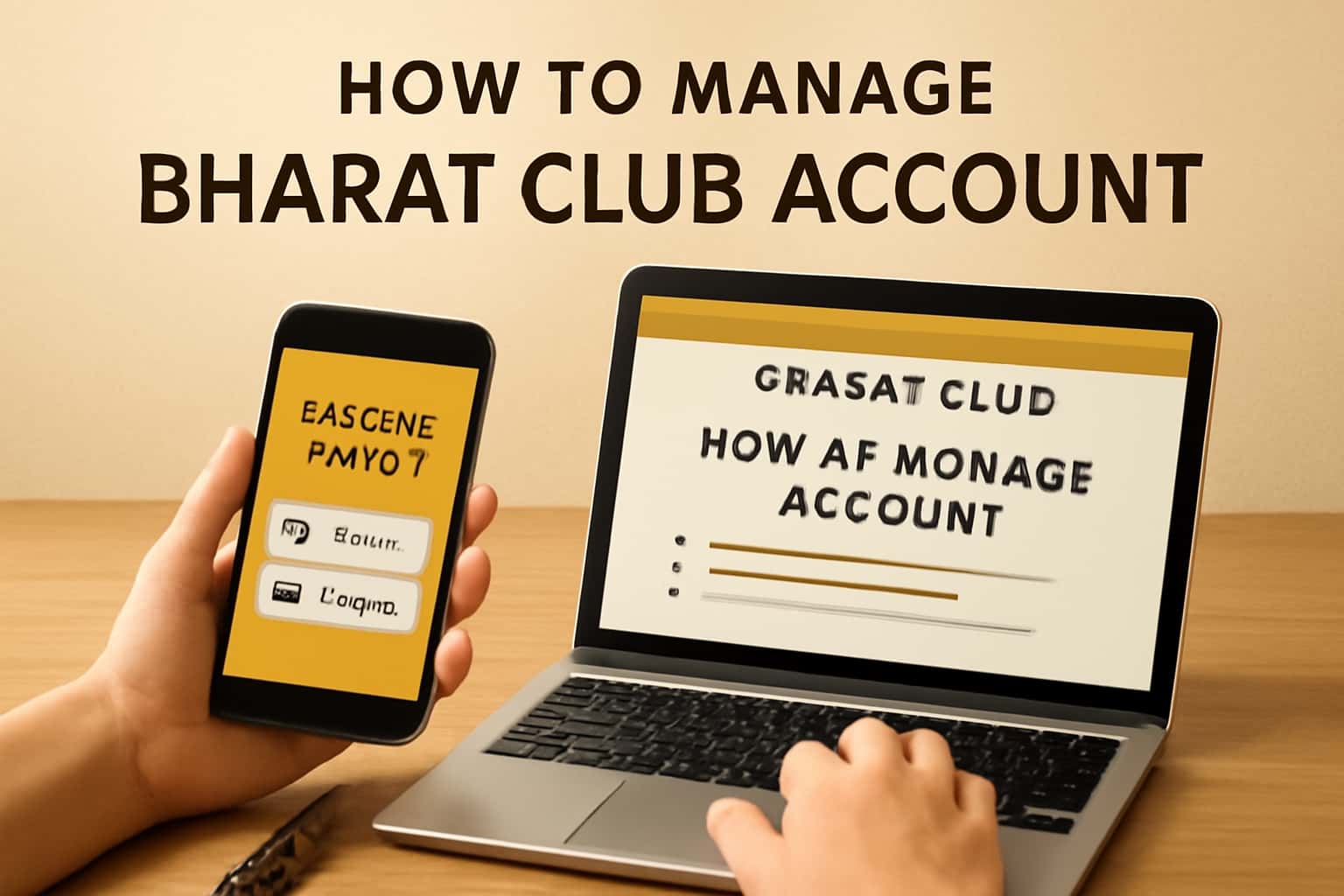 An informative scene depicting the management of a Bharat Club account.