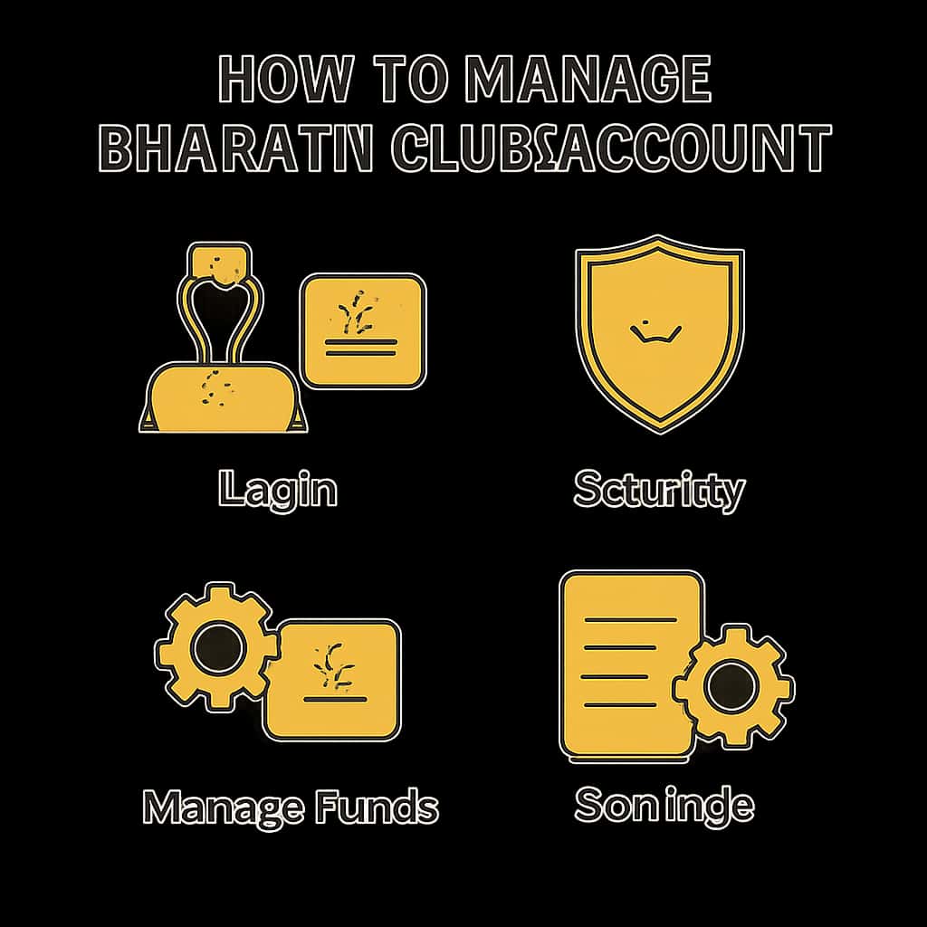An illustration explaining the management process of the Bharat Club account.