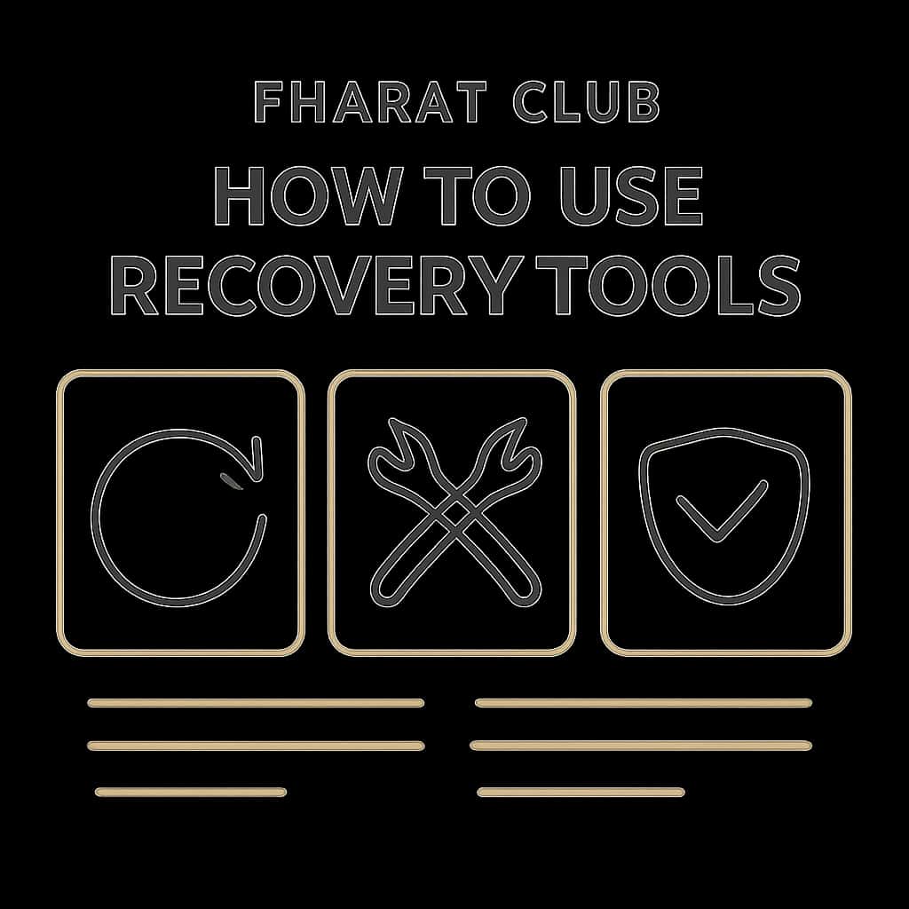 Illustration about recovery tools in Bharat Club.