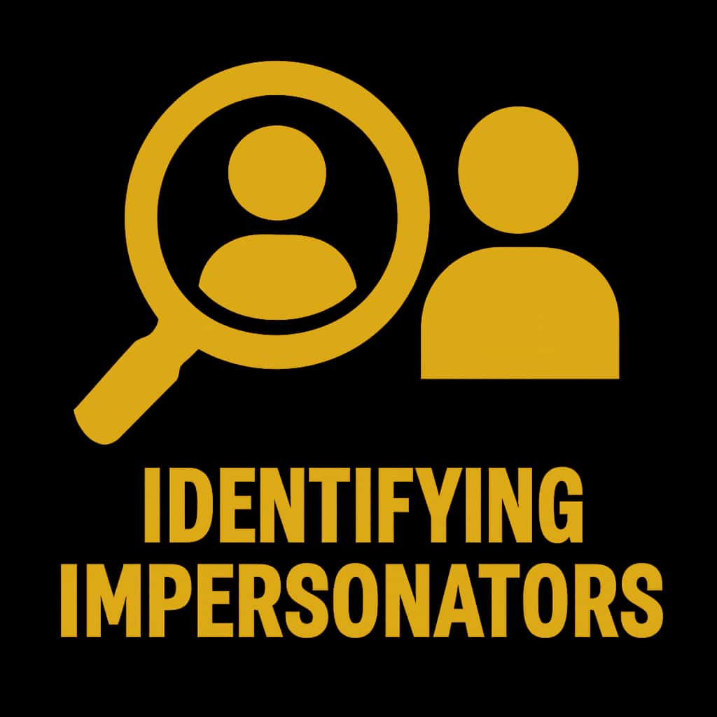 An icon for identifying Bharat Club impersonators, showcasing security and vigilance.