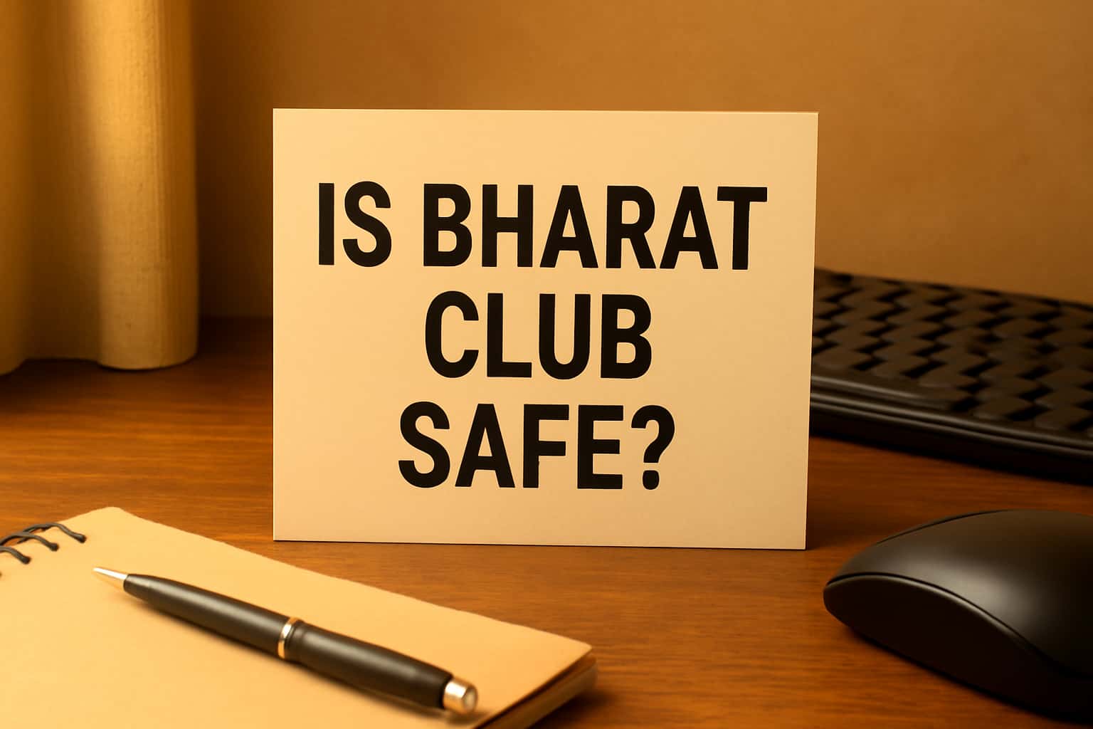 An informative scene showcasing security features related to Bharat Club.