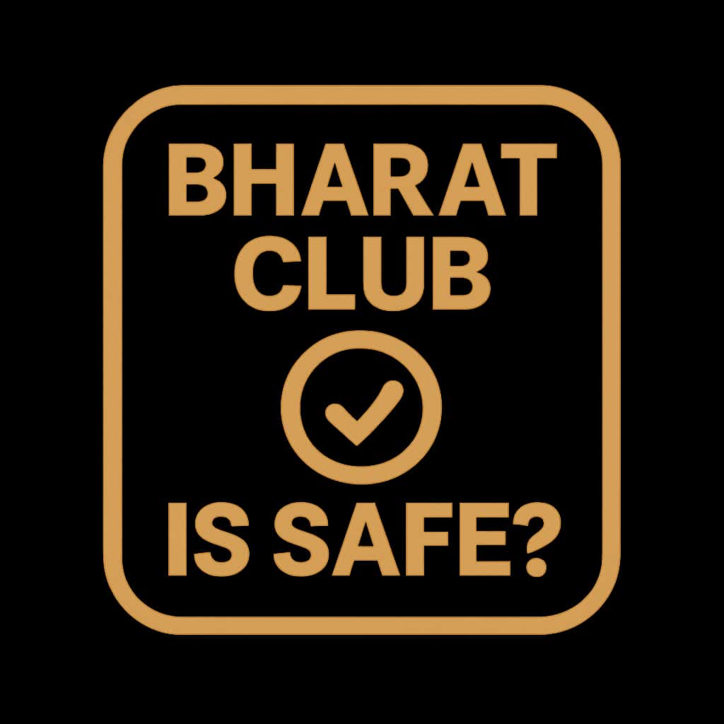 A professional badge depicting the safety of Bharat Club.