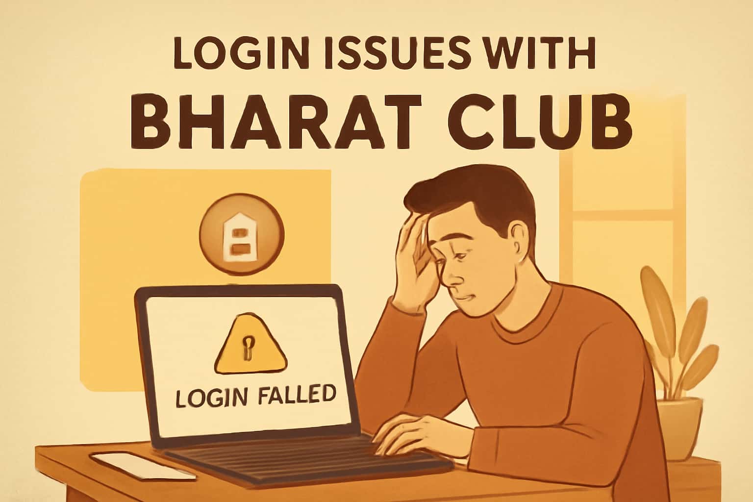 An informative graphic related to login issues experienced by users of Bharat Club.