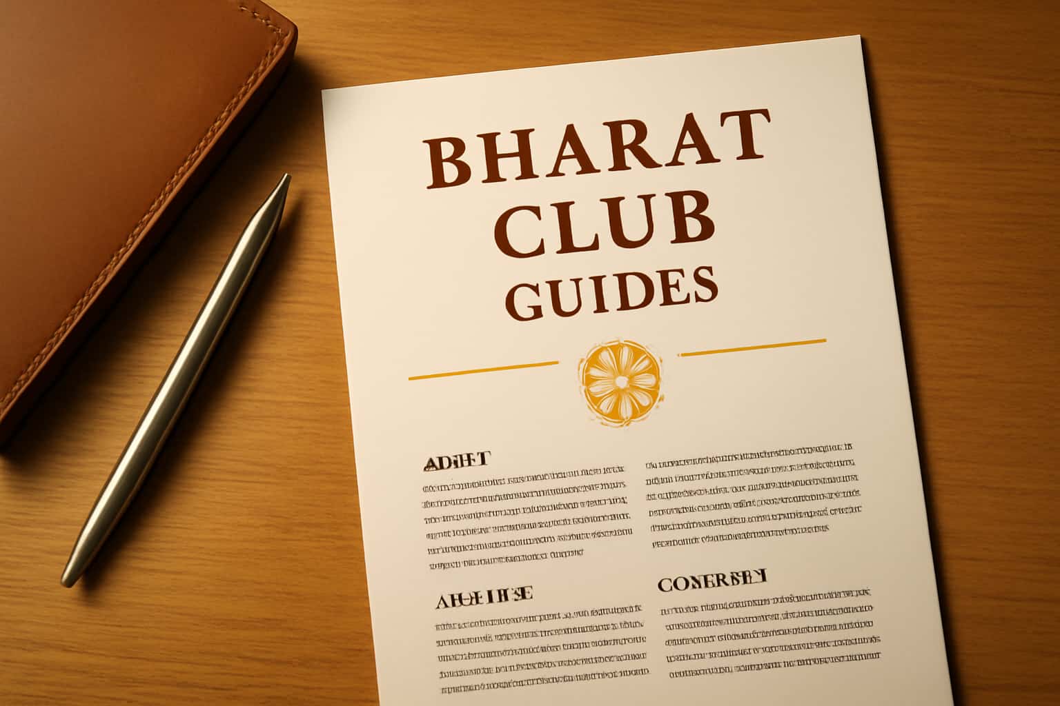 An informative setting illustrating Bharat Club Guides with a focus on app navigation.