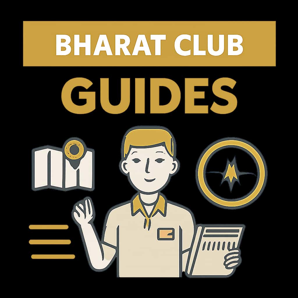 Illustration explaining the features of Bharat Club Guides.
