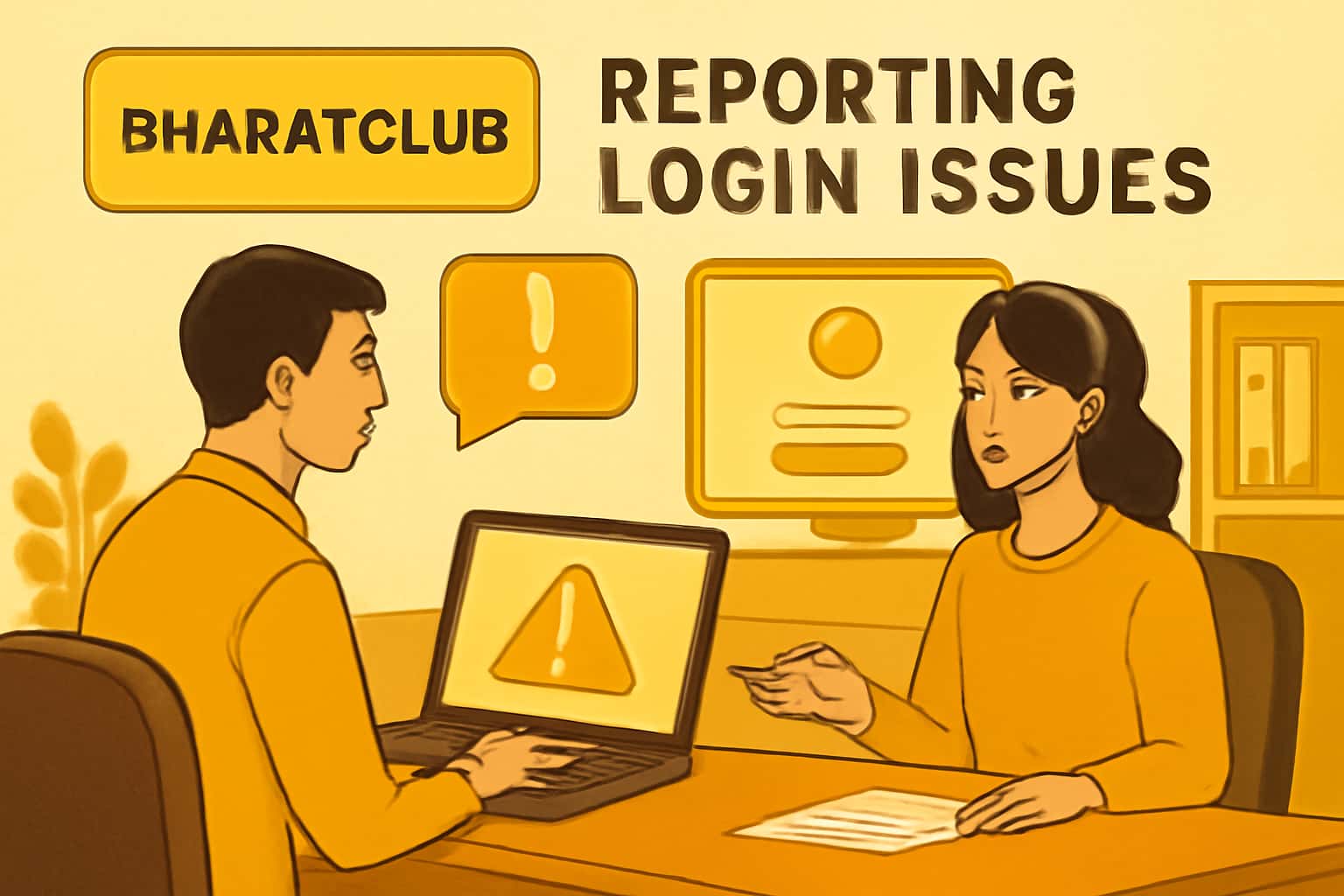 A high-tech visual representation of the Bharat Club login interface, emphasizing troubleshooting steps.