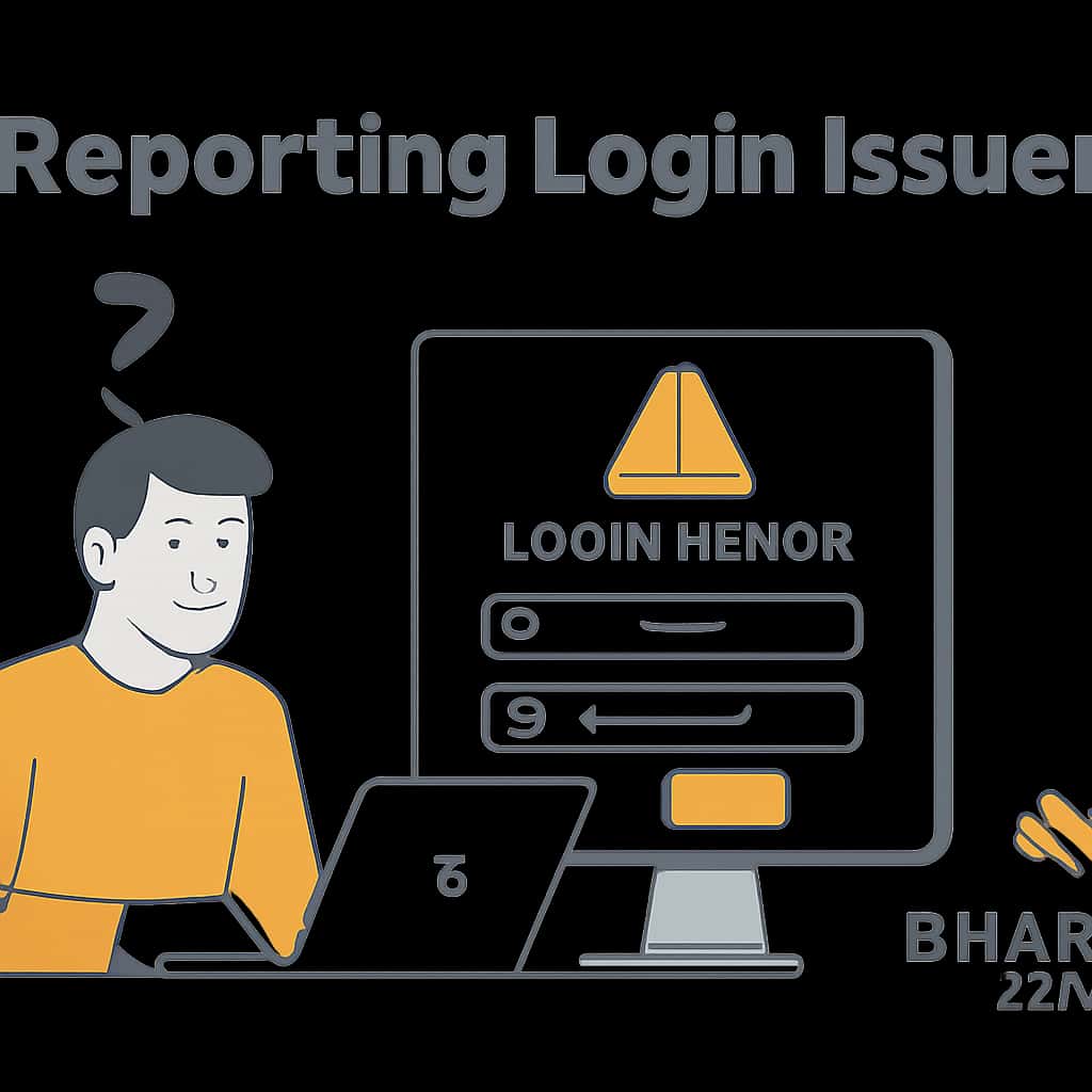 A diagram outlining common login issues and solutions for Bharat Club users.