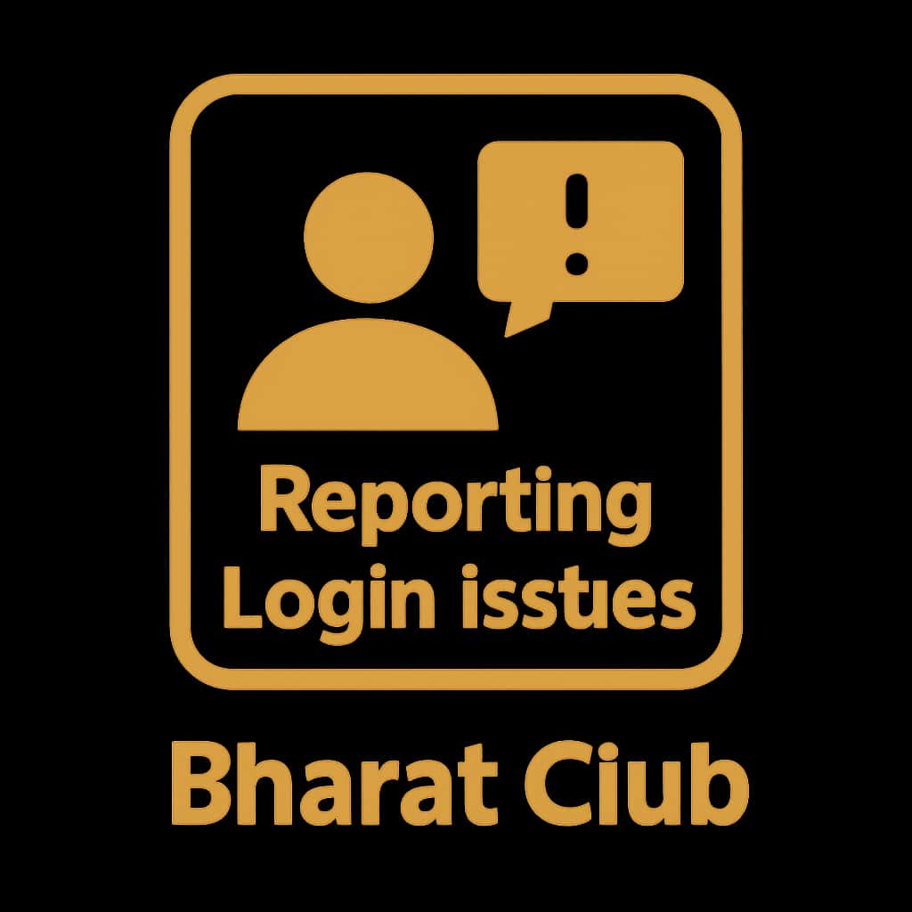 An icon symbolizing support for Bharat Club login issues, featuring the brand name.
