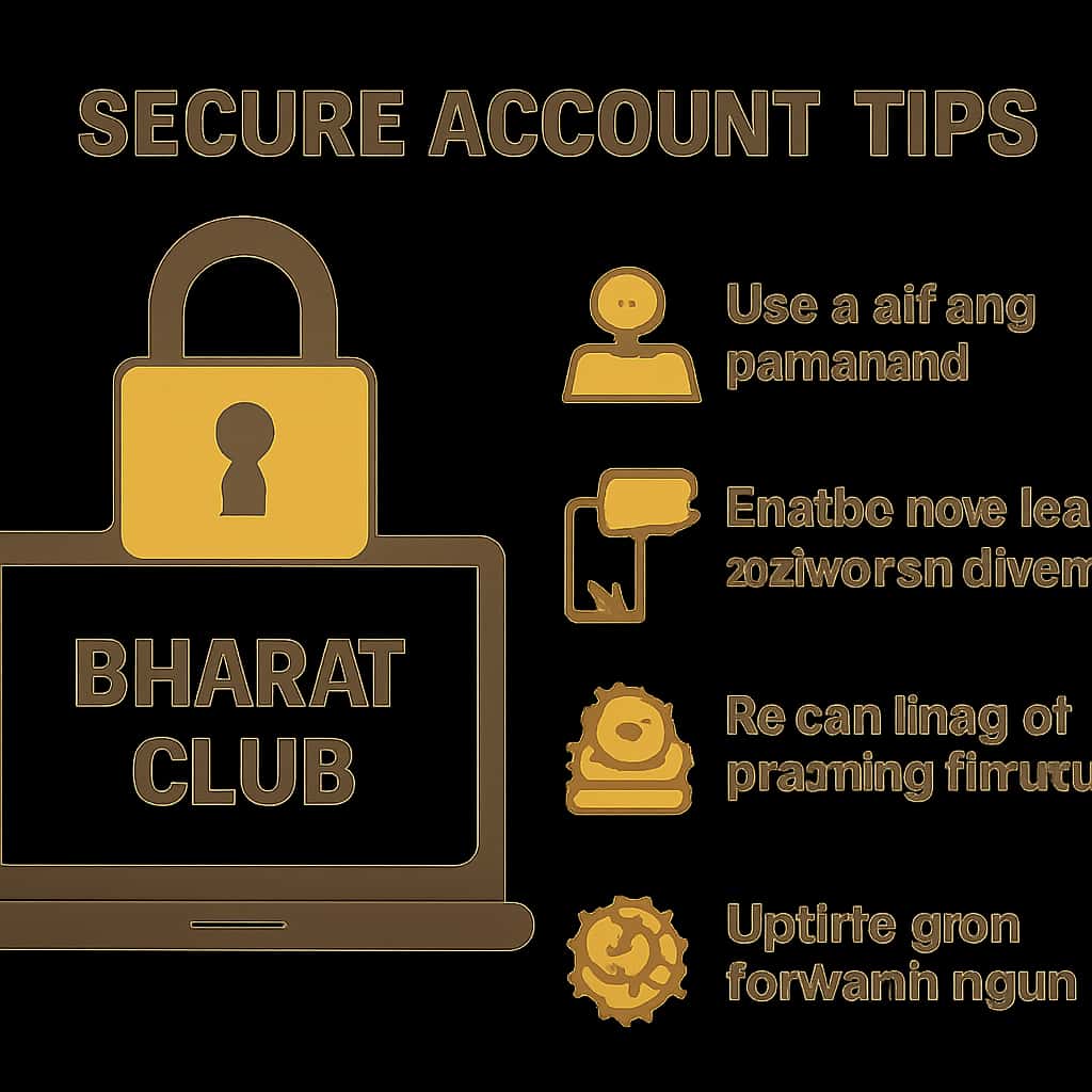 An educational diagram illustrating Bharat Club account security.