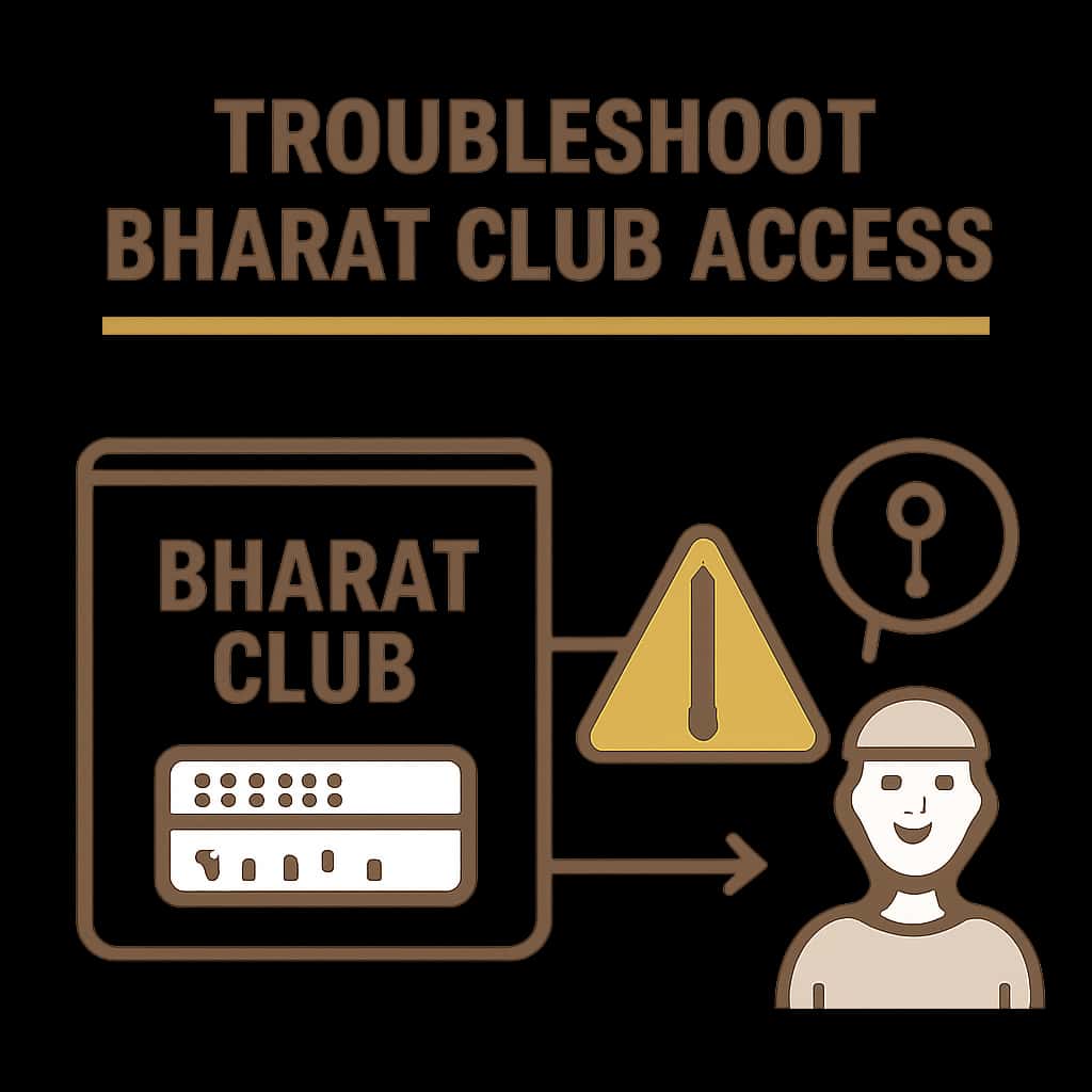 A diagram illustrating troubleshooting steps for Bharat Club Access.