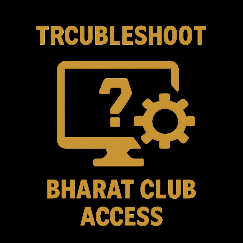 An icon representing troubleshooting access for Bharat Club.