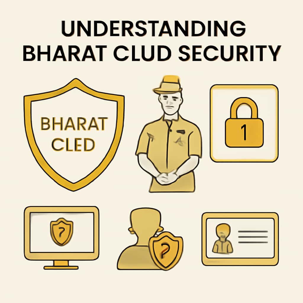 An educational illustration detailing Bharat Club security protocols.