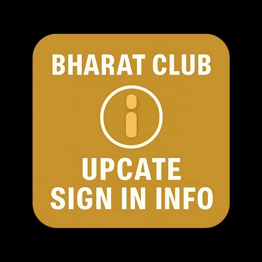 Icon symbolizing Bharat Club sign in update assistance.